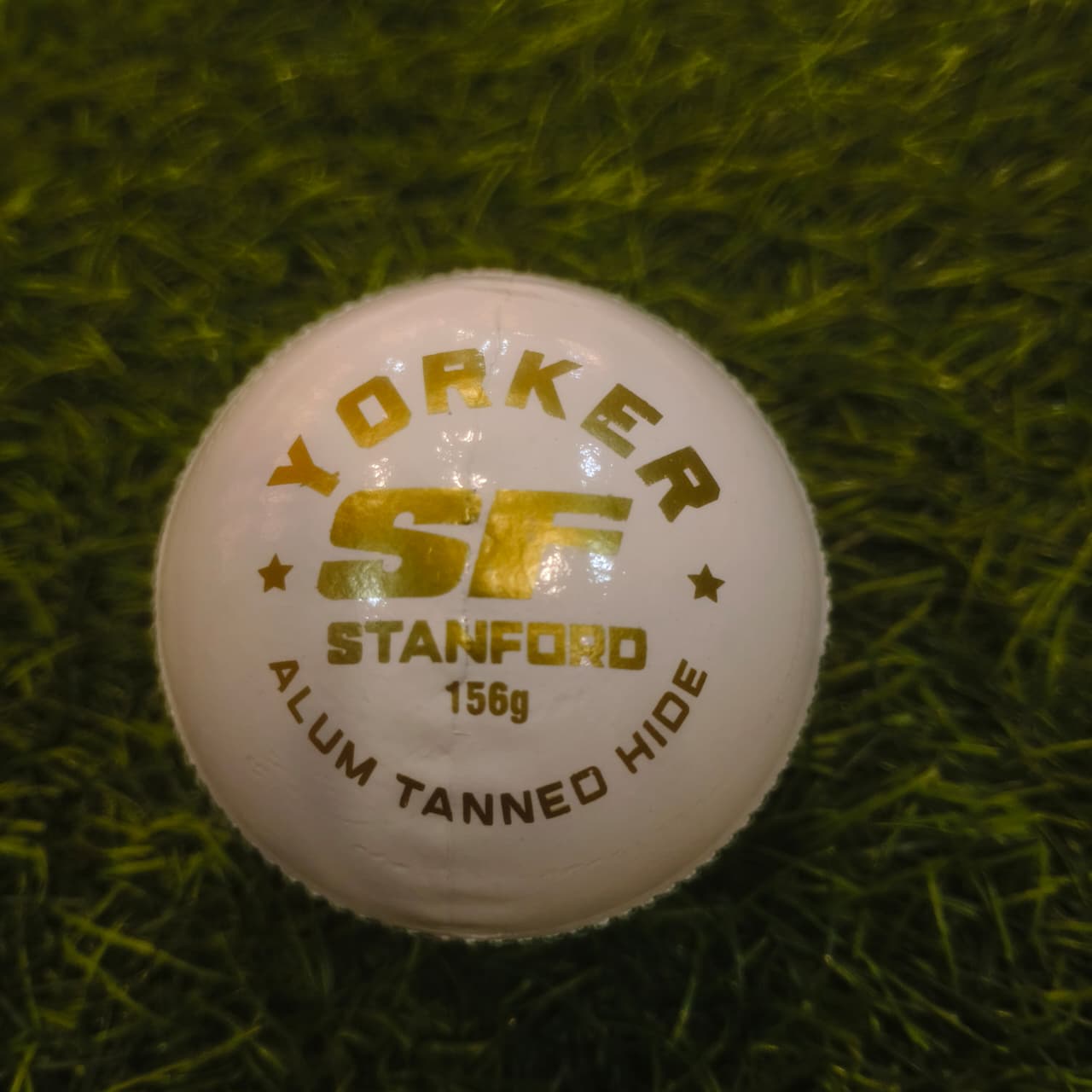 SF Yorker White Cricket Ball